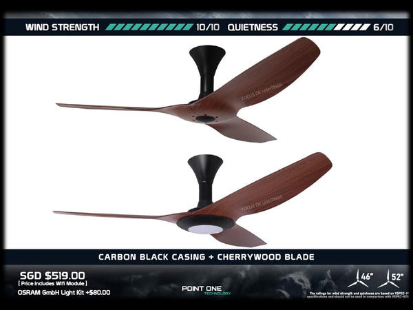 SMART PO ECO FAN VORTEX T2 VSPEC IV-RS 46"/52" -BLACK+CHERRYWOOD