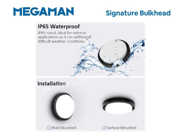 MEGAMAN OUTDOOR IP65 WALL LAMP 1110 CF -15W SUPER BRIGHT LED