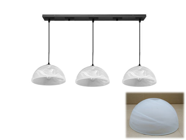 3L MARBLE-EFFECT GLASS PENDANT LAMP (SINGLE OR 3L)