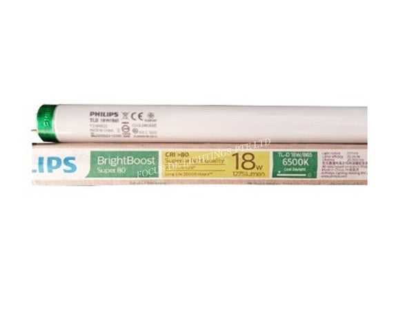PHILIPS BRIGHTBOOST LIFEMAX FLUORESCENT T8 TUBES -2FT/4FT