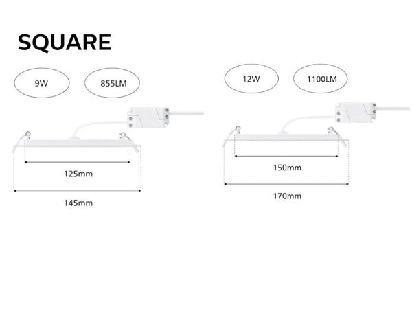*LATEST DESIGN* PHILIPS MESON MAX SQUARE 9W/12W (3-years warranty)