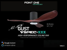 PO ECO FAN DC MOTOR -GUST VSPEC III 43" / 52" (BLADE 06 -CHERRYWOOD / GREYWOOD)