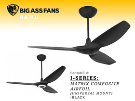 HAIKU I SERIES -BLACK 52"/60" (UNIVERSAL MOUNT)