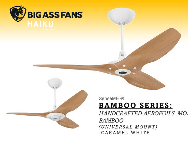 *GEN4* HAIKU H SERIES -CARAMEL WHITE 52"/60" (UNIVERSAL MOUNTED)