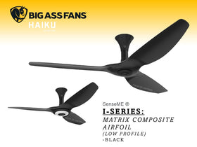 HAIKU I SERIES -BLACK 52"/60" (LOW PROFILE)