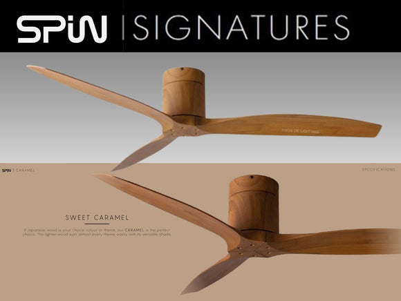 SPIN SIGNATURE - CARAMEL DC Fan 43"/52"/60" + SMART WIFI