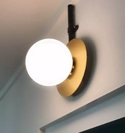 SIMPLISTIC GLASS 8818 GLOBE BALL WALL LAMP -E27 BULB