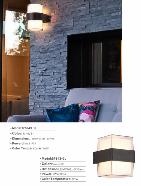 WALL LAMP IP54 LED ACRYLIC 511rd-SEMI CIRCLE (ONLY WARM)