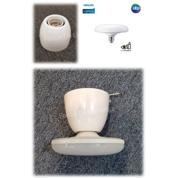 CEILING MOUNTED E27 BULB HOLDER (ONLY ALUM, WHITE, ROSE)