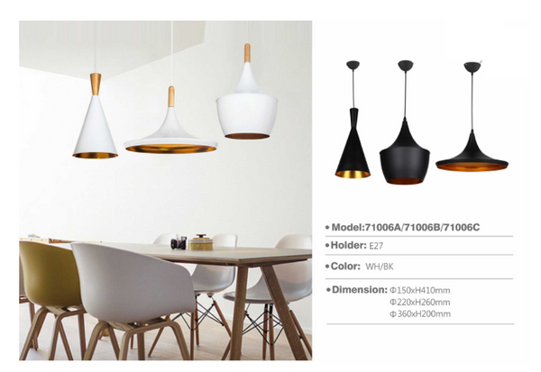 Pendent Lamp Loft Style Art Droplight Industrial Vintage (Set of 3)