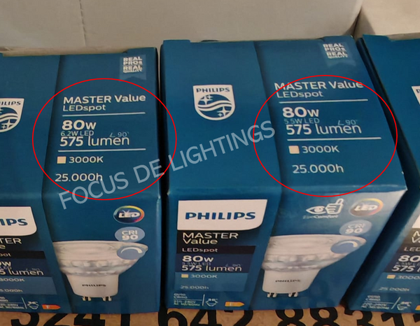 PHILIPS MASTER GU10 LED 5,5w/6.2W LED -DIMMABLE (2700k/3000k/4000k)