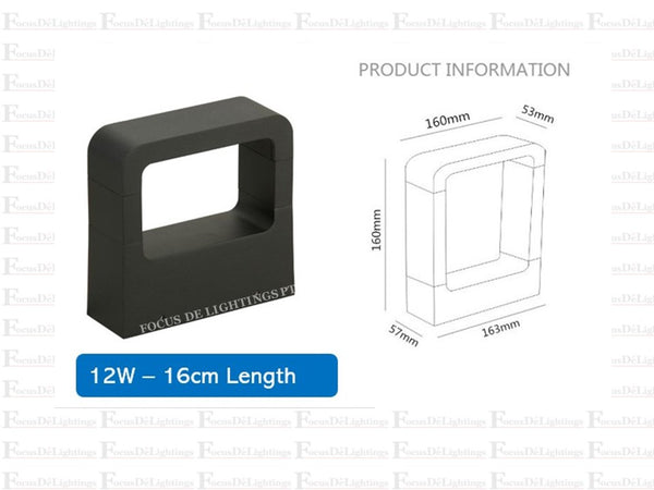 WALL LAMP 1009 LED 12W -WARM IP65