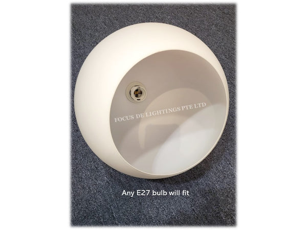 HALF-MOON GLOBE FROSTED GLASS PENDANT LAMP 2737 (DIA 300MM)