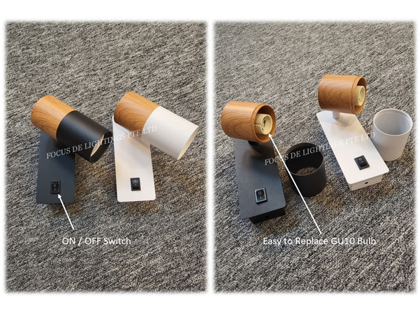 FUNCTIONAL ON/OFF SWITCH M055 WALL LAMP -GU10 BULB