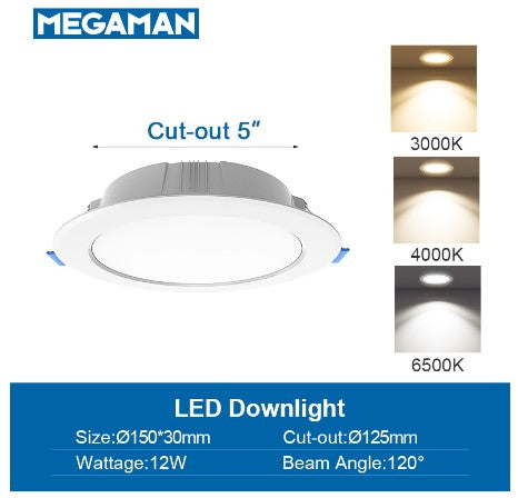 MEGAMAN CLASSIC Recessed Downlight 1119 -ROUND (9W/12W/15W/18W)