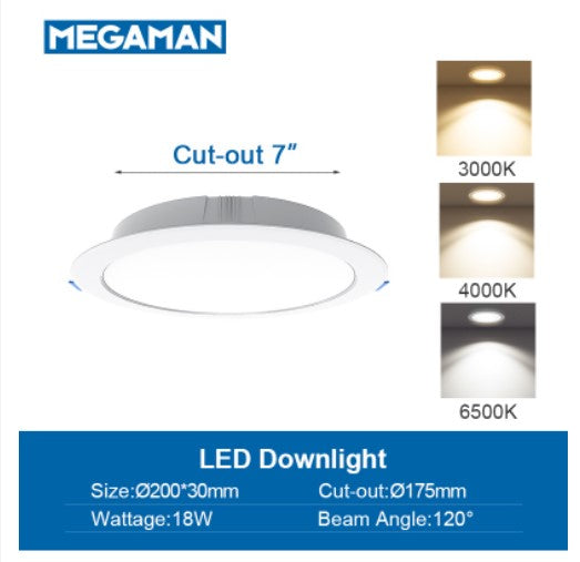 MEGAMAN CLASSIC Recessed Downlight 1119 -ROUND (9W/12W/15W/18W)
