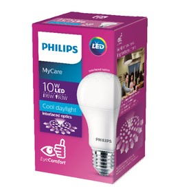 PHILIPS A60 MYCARE E27 LED CLASSIC BULB 10W (WARM or DAY)
