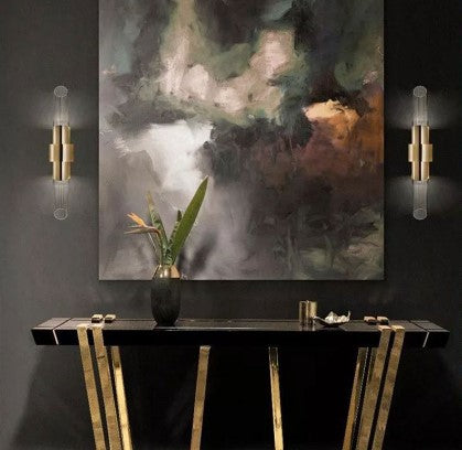 CLASSIC GOLD TUBULAR GLASS 3720 WALL LAMP -LENGTH 50CM