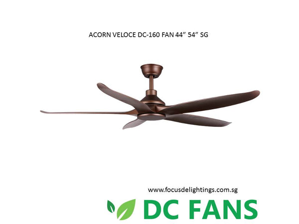 ACORN VELOCE DC 160  44" / 54'' Ceiling Fan NL (No Light)