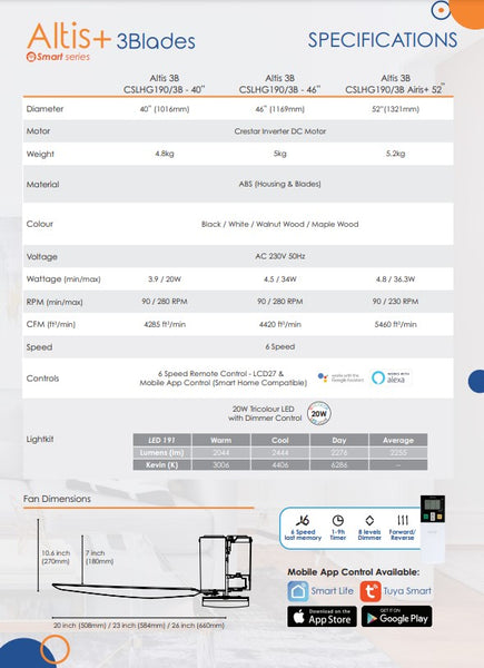 *SMART SERIES*  Crestar ALTIS 3B -No Lightkit (40"/46"/52")
