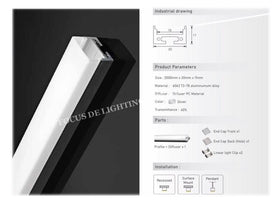 ALUMINIUM PROFILE 623 FOR LED STRIP -WIDER WIDTH / TRIMLESS EFFECT