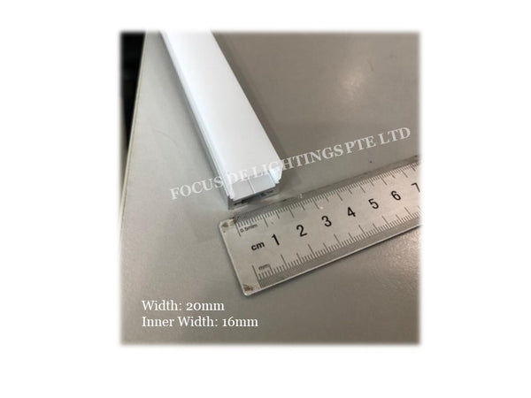 ALUMINIUM PROFILE 623 FOR LED STRIP -WIDER WIDTH / TRIMLESS EFFECT