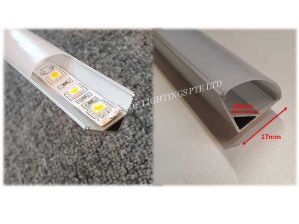 CORNER ALUMINIUM PROFILE FOR LED STRIP FIXTURE