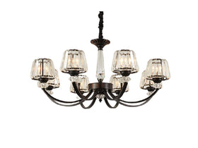 CLASSIC BLACK CRYSTAL CHANDELIER 1007 8L OR 10L
