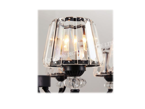 CLASSIC CRYSTAL BLACK CHANDELIER 1007 -3L OR 6L