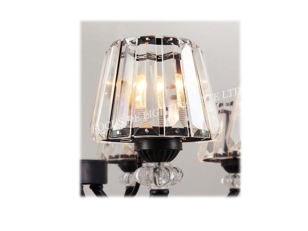 CLASSIC CRYSTAL BLACK CHANDELIER 1007 -8L OR 10L