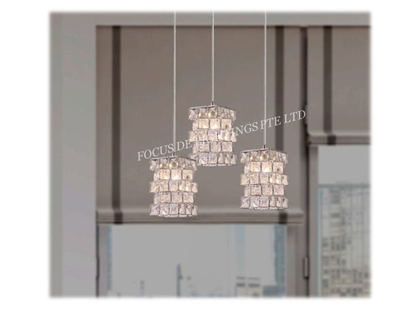CUBCIUS LCLASSIC CRYSTAL CEILING CHANDELIER (ROSEGOLD / CHROME)