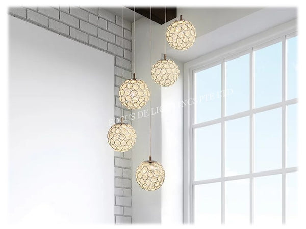 MARS LCLASSIC CRYSTAL CEILING CHANDELIER (ROSEGOLD / CHROME)