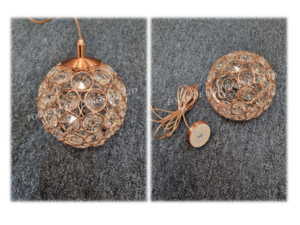 MARS LCLASSIC CRYSTAL CEILING CHANDELIER (ROSEGOLD / CHROME)