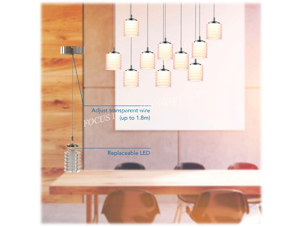 MOONLIGHT LCLASSIC CRYSTAL CEILING CHANDELIER (CHROME)