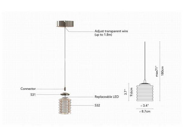MOONLIGHT LCLASSIC CRYSTAL CEILING CHANDELIER (CHROME)
