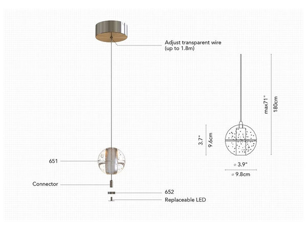 VENUS LCLASSIC CRYSTAL CEILING CHANDELIER (CHROME)