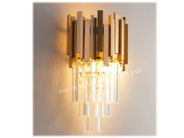 CLASSIC GOLD CRYSTAL 5125 WALL LAMP -DIA250mm