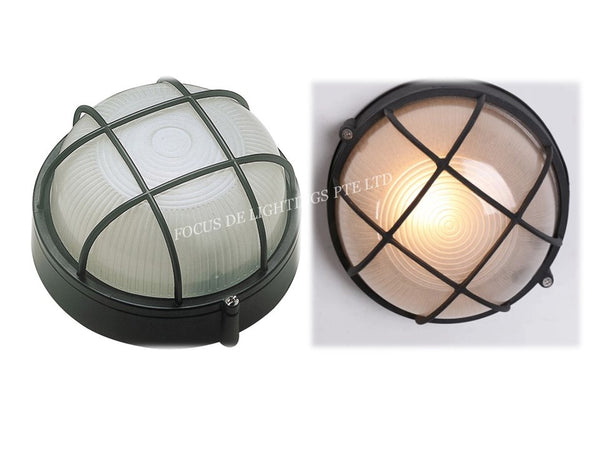 INDUSTRIAL CAGED OUTDOOR WALL LAMP 014S -E27