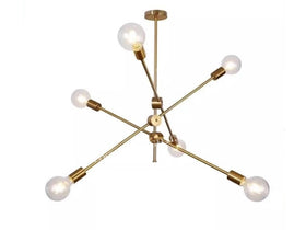 GOLD TURNABLE STICK PENDENT LAMP PL 17006 6L