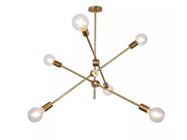 GOLD TURNABLE STICK PENDENT LAMP PL 17006 6L