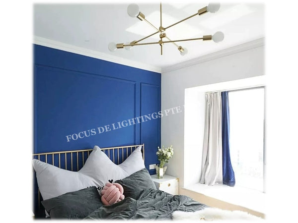 GOLD TURNABLE STICK PENDENT LAMP PL 17006 6L