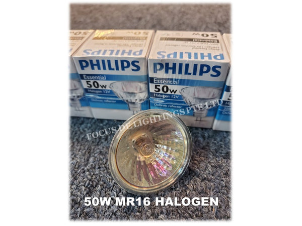 (ONLY OSRAM AVAILABLE) PHILIPS ESSENTIAL HALOGEN MR16 GU5.3 12V -50W