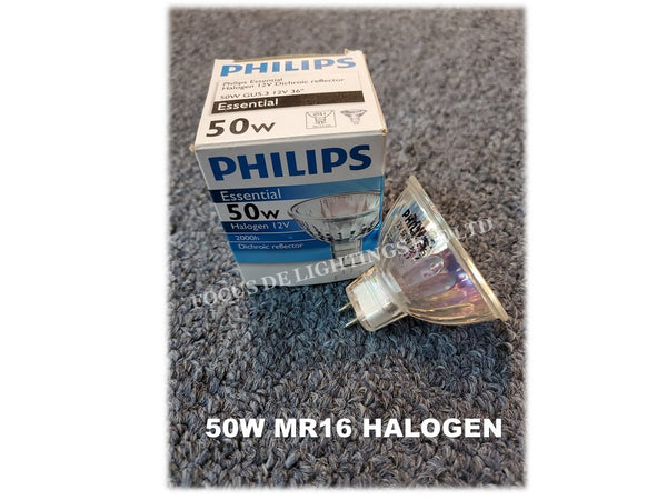 (ONLY OSRAM AVAILABLE) PHILIPS ESSENTIAL HALOGEN MR16 GU5.3 12V -50W
