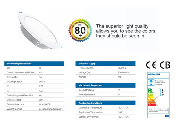 MEGAMAN CLASSIC Recessed Downlight 1119 -ROUND (9W/12W/15W/18W)
