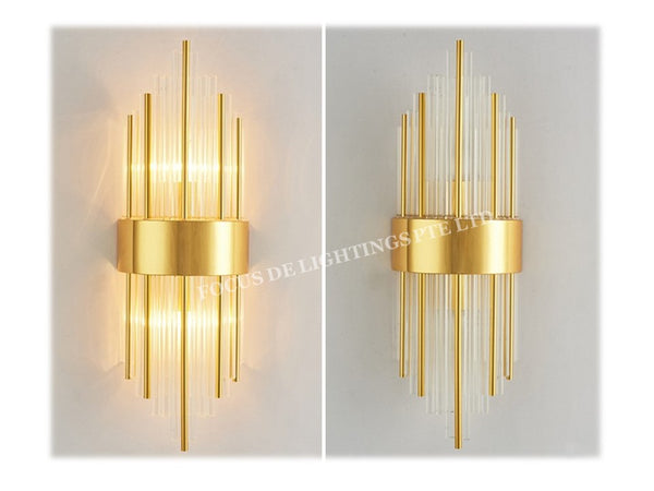 CLASSIC GOLD CRYSTAL WALL LAMP -BIG SIZE 5123