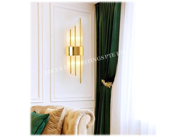 CLASSIC GOLD CRYSTAL WALL LAMP -BIG SIZE 5123