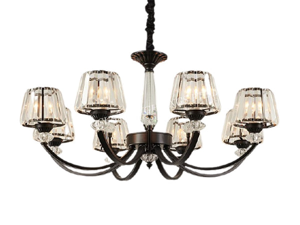 CLASSIC CRYSTAL BLACK CHANDELIER 1007 -8L OR 10L