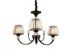 CLASSIC CRYSTAL BLACK CHANDELIER 1007 -3L OR 6L
