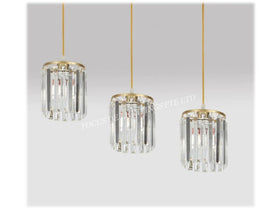 (LAST PC) CRYSTAL PENDANT LAMP 4338 -STRAIGHT CRYSTAL