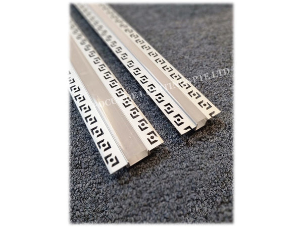 (TRIMLESS - for partition) RECESSED TYPE- ALUMINIUM PROFILE FOR LED STRIP FIXTURE (DEPTH 14MM)